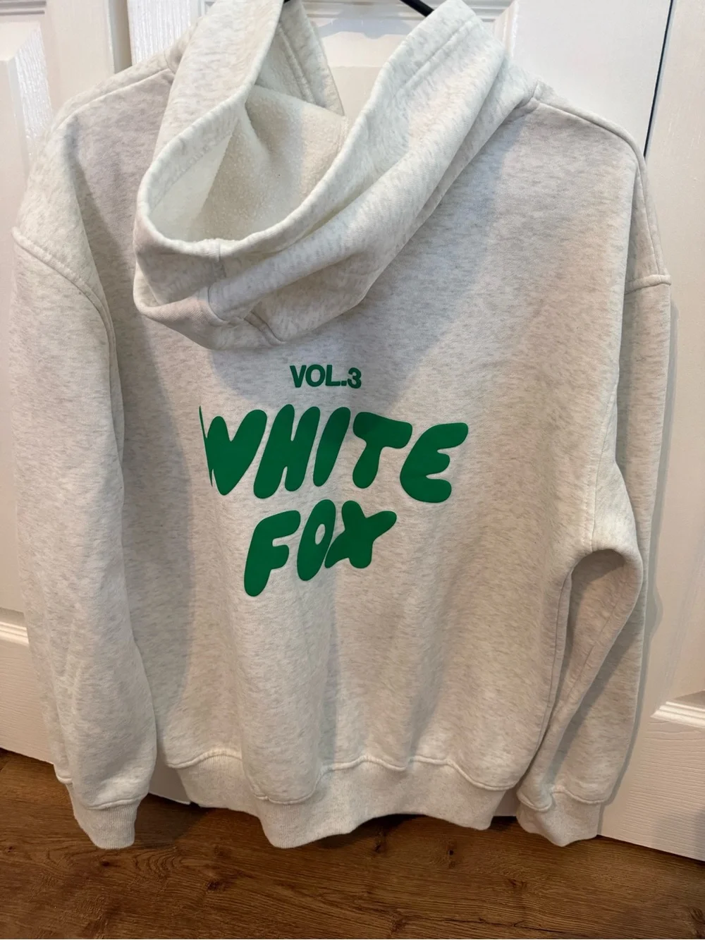 White Fox Boutique Gray Hoodie with Green Logo - Picture 2 of 4